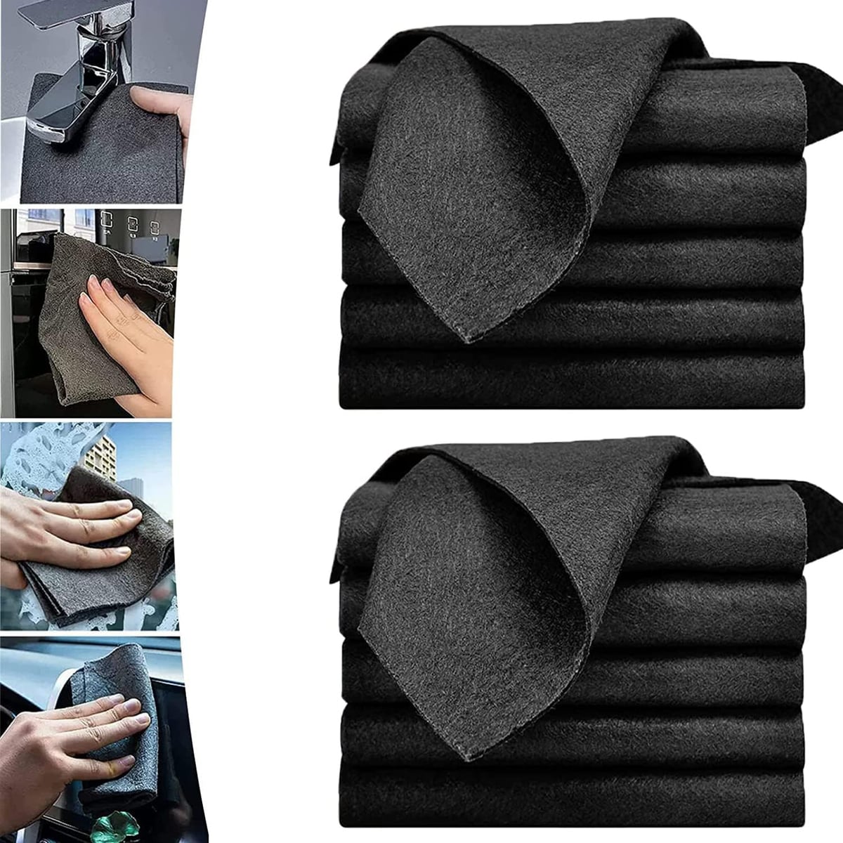 10-piece reusable cleaning cloths