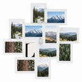 12-photo collage picture frame in white