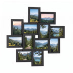 12-photo collage picture frame in black