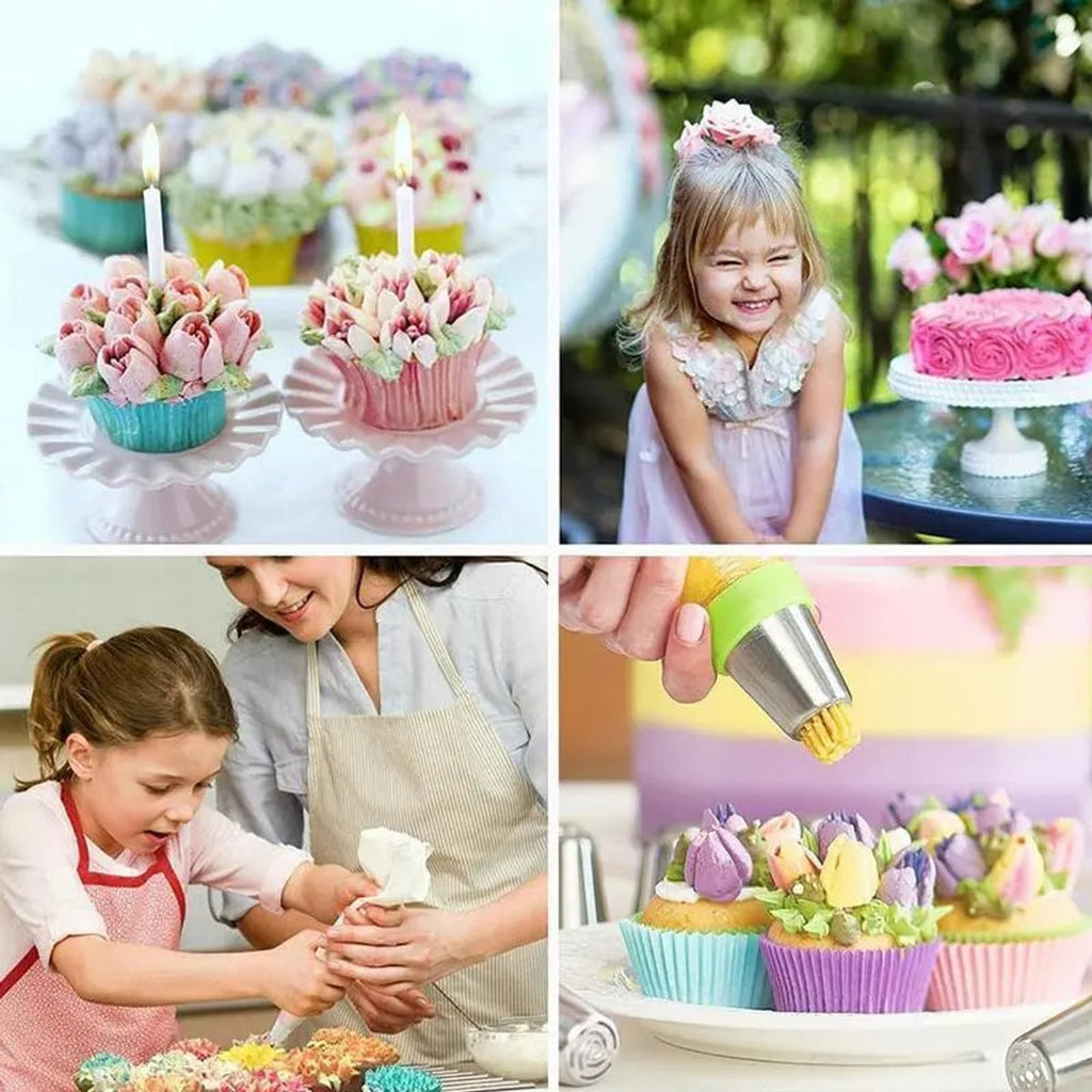 14-piece cake piping nozzle set
