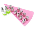 14-piece cake piping nozzle set