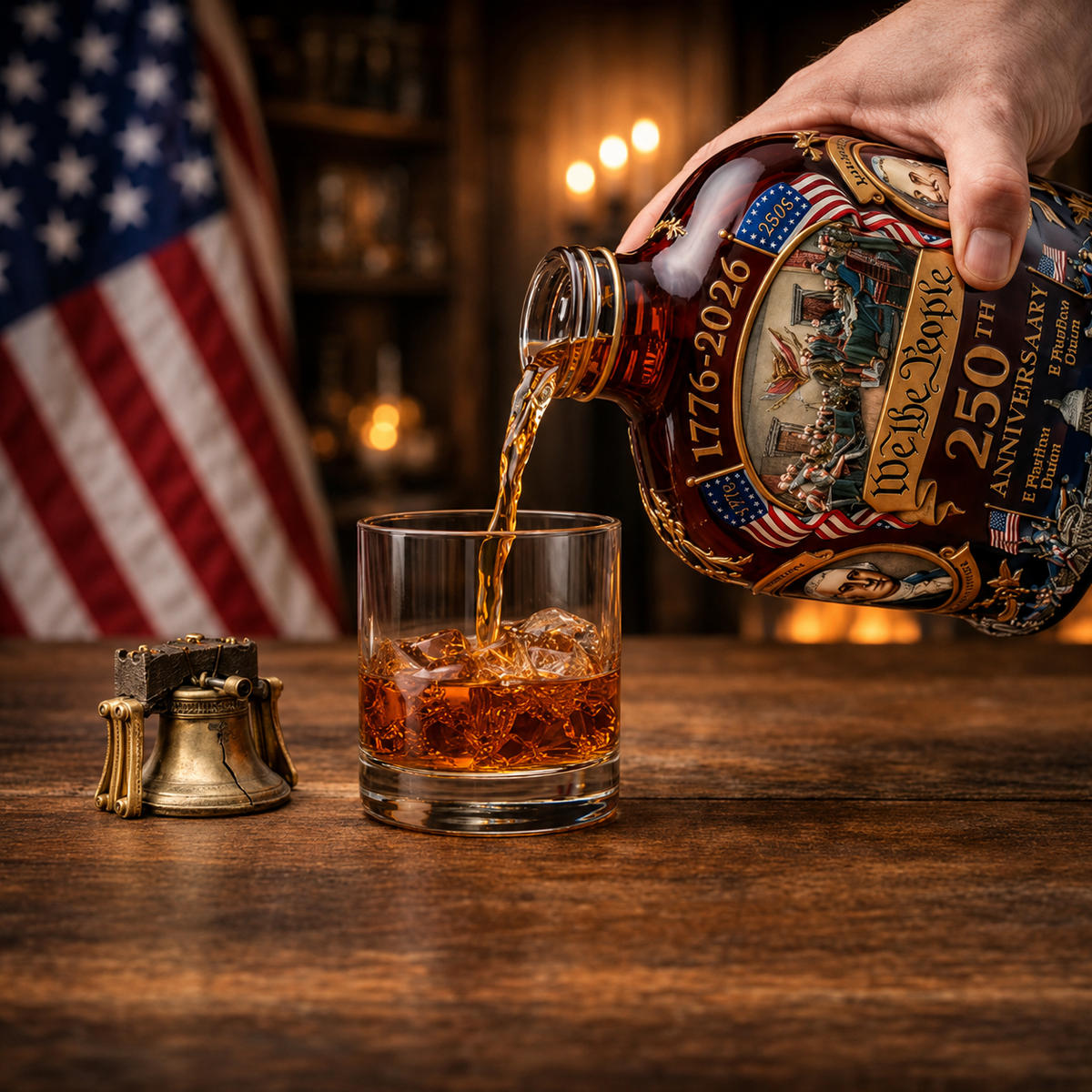 250th anniversary commemorative whiskey decanter