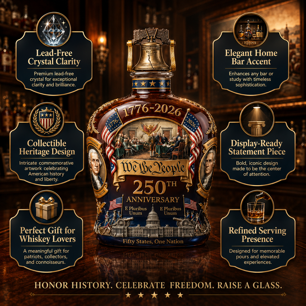 250th anniversary commemorative whiskey decanter
