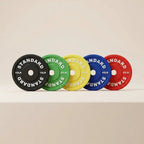 5-piece weightlifting plate drinks coasters with stand