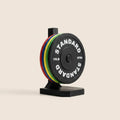 5-piece weightlifting plate drinks coasters with stand