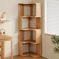 5-tier freestanding corner bookshelf