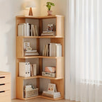 5-tier freestanding corner bookshelf