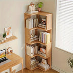 5-tier freestanding corner bookshelf