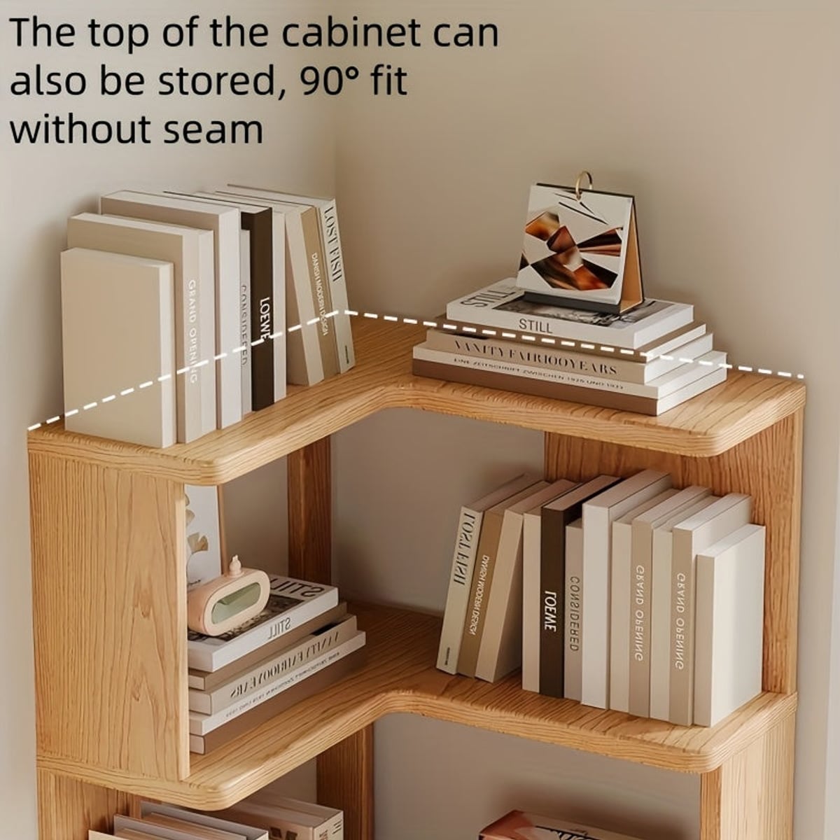 5-tier freestanding corner bookshelf