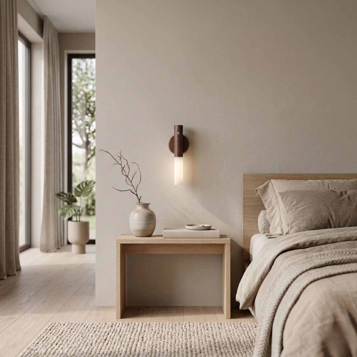 Modern Motion Sensor Cylindrical Wall Light