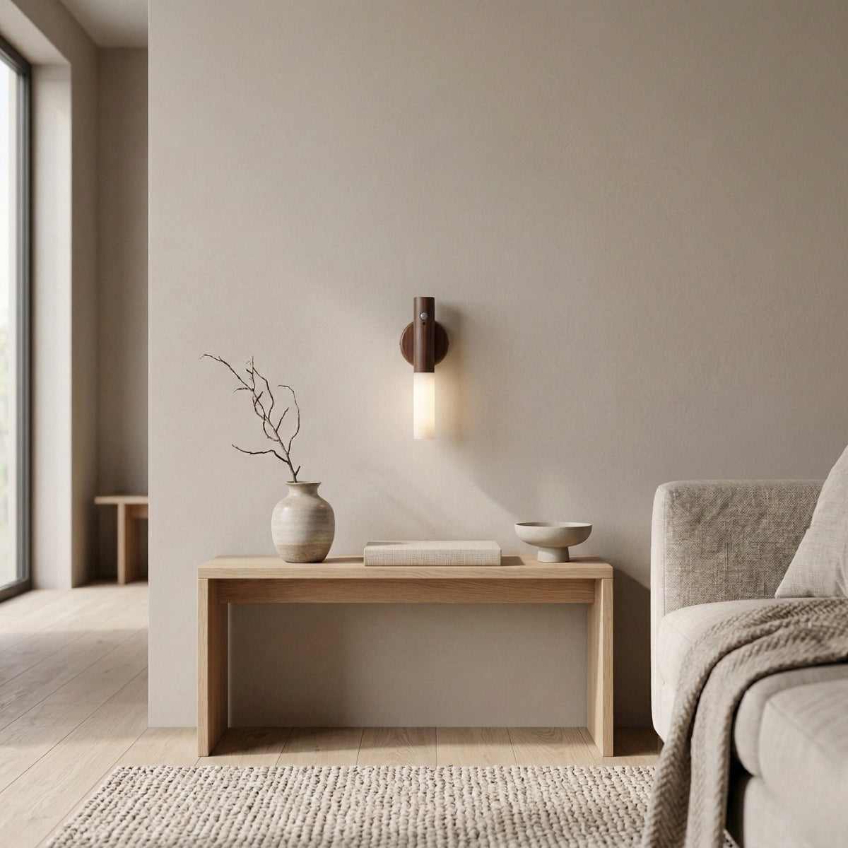 Modern Motion Sensor Cylindrical Wall Light