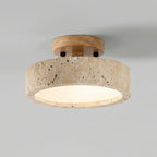 Monta Circular Travertine LED Japandi Light
