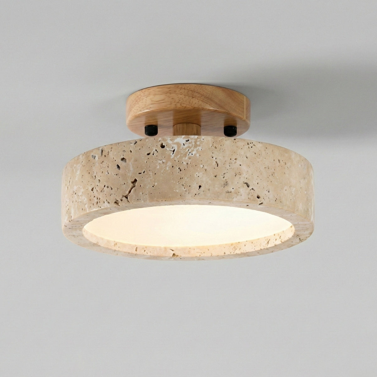 Monta Circular Travertine LED Japandi Light