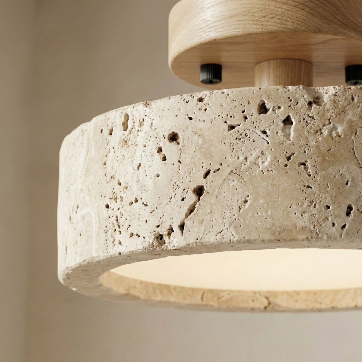 Monta Circular Travertine LED Japandi Light