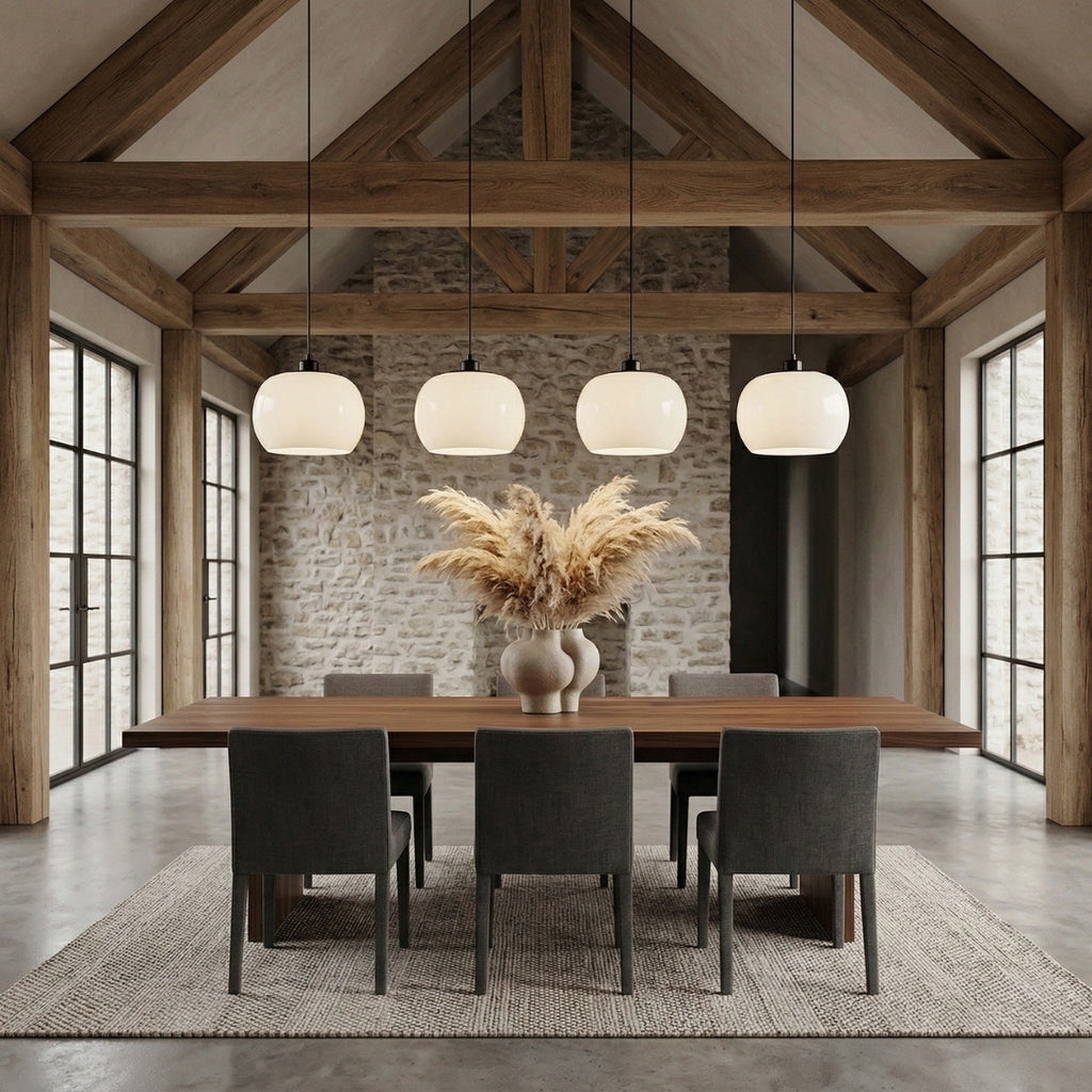 Round Globe Minimalist Glass Pendant Light