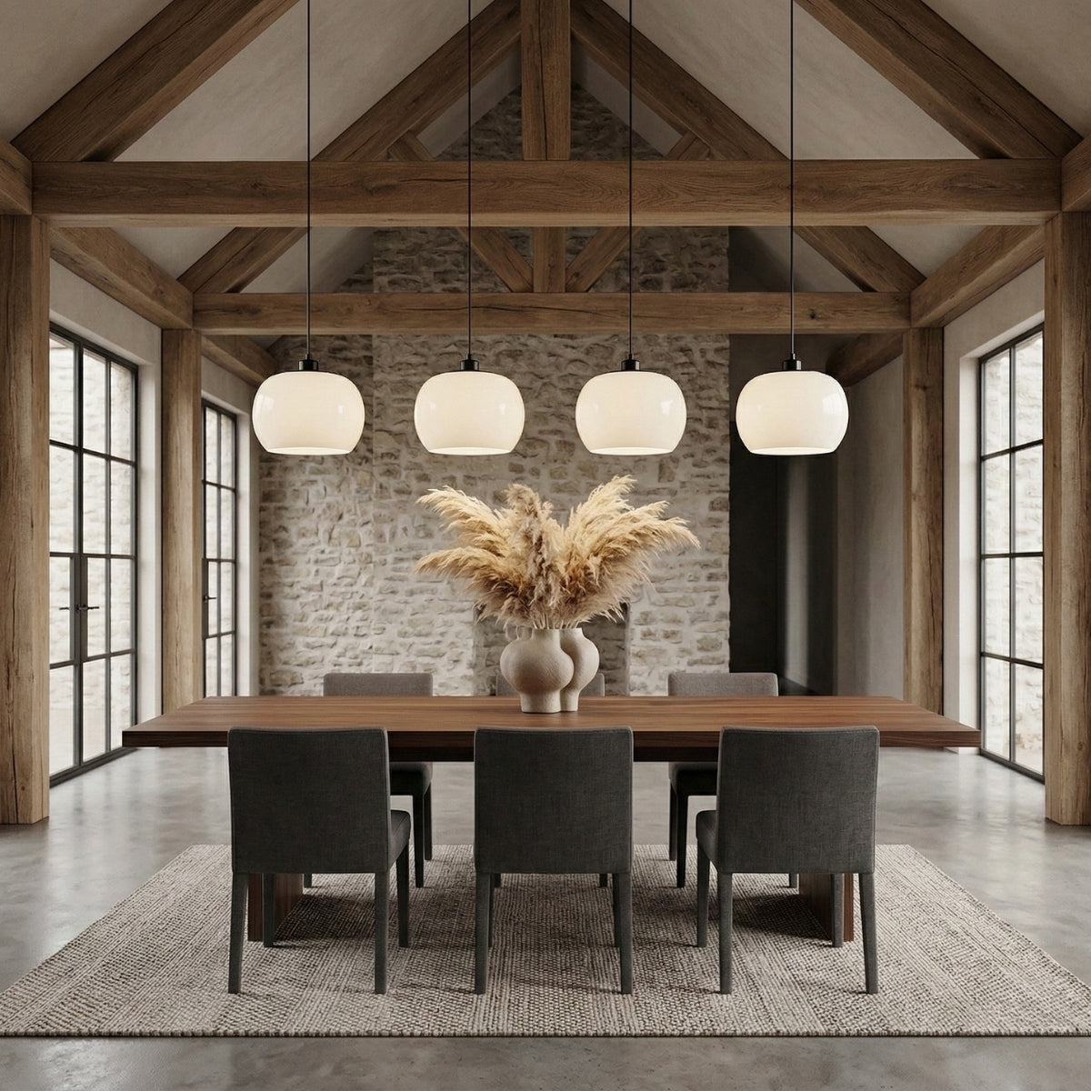Round Globe Minimalist Glass Pendant Light