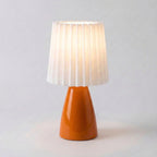 Scandinavian Ceramic Pleated Table Lamp