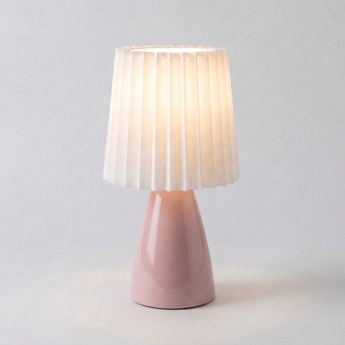 Scandinavian Ceramic Pleated Table Lamp