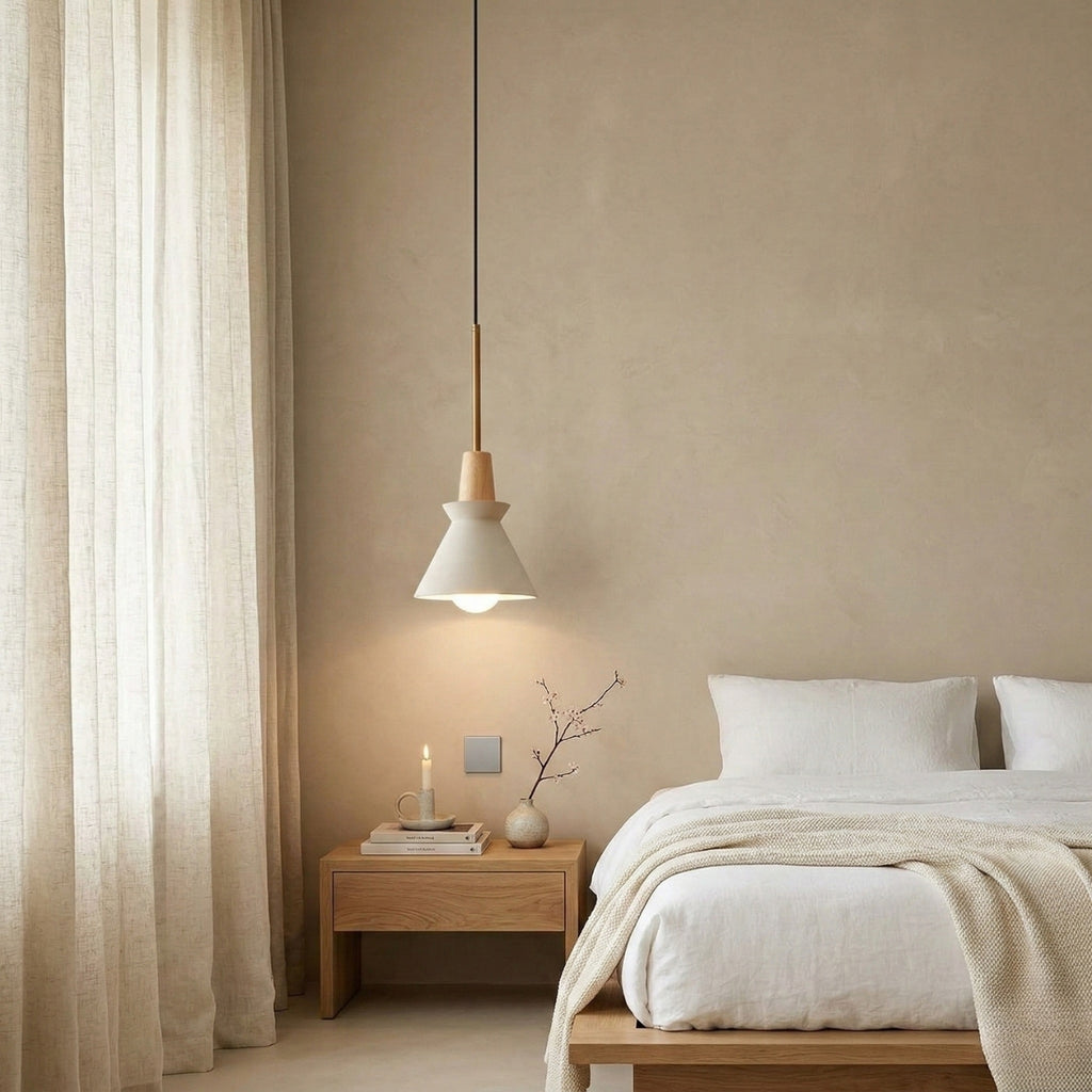 Scandinavian Conical Cement Pendant Light