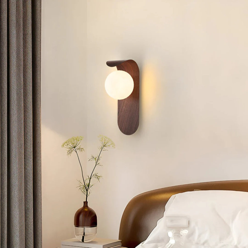 Monta Wood Accent Globe Wall Sconce LED 1 Light