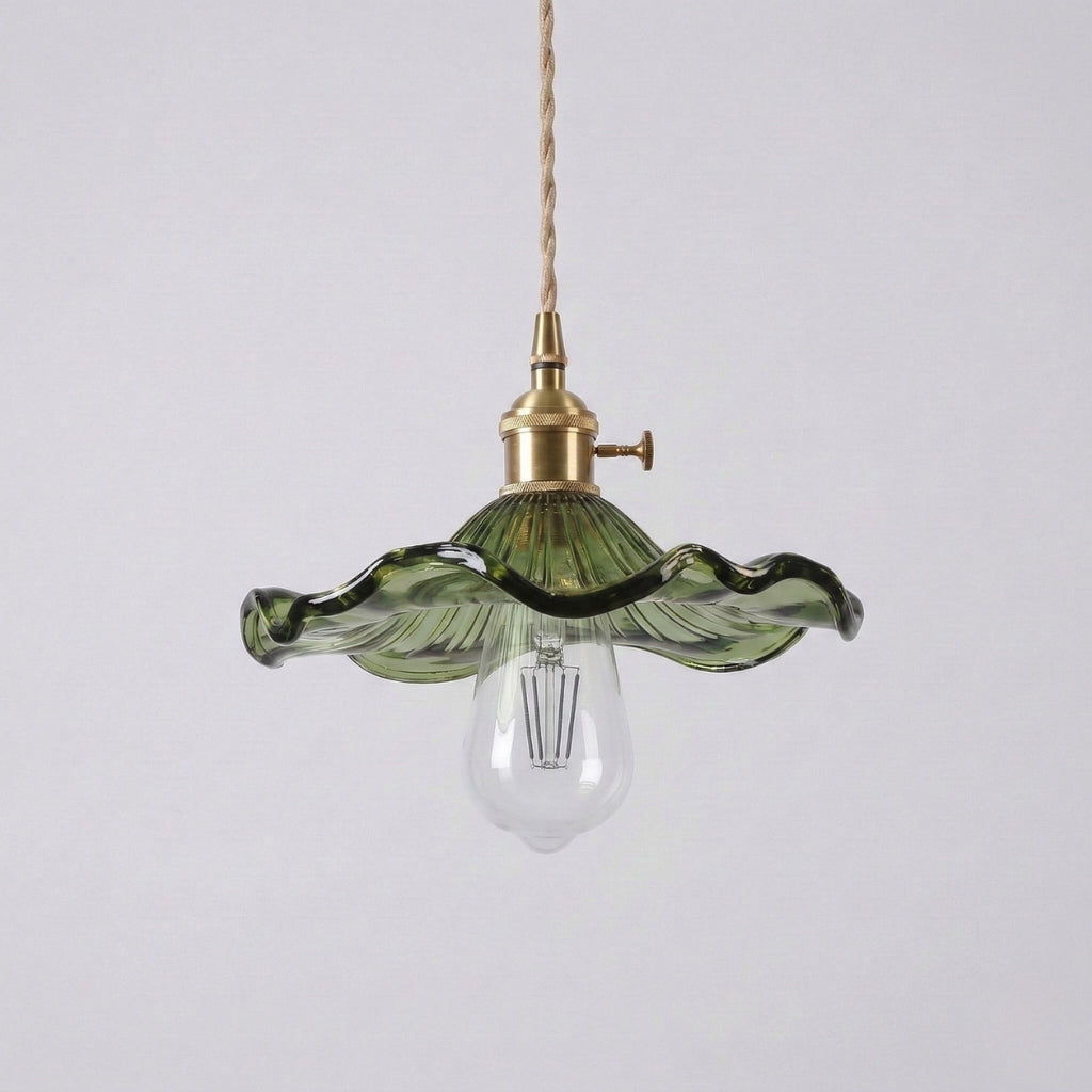 Vintage Flower Glass Pendant Light