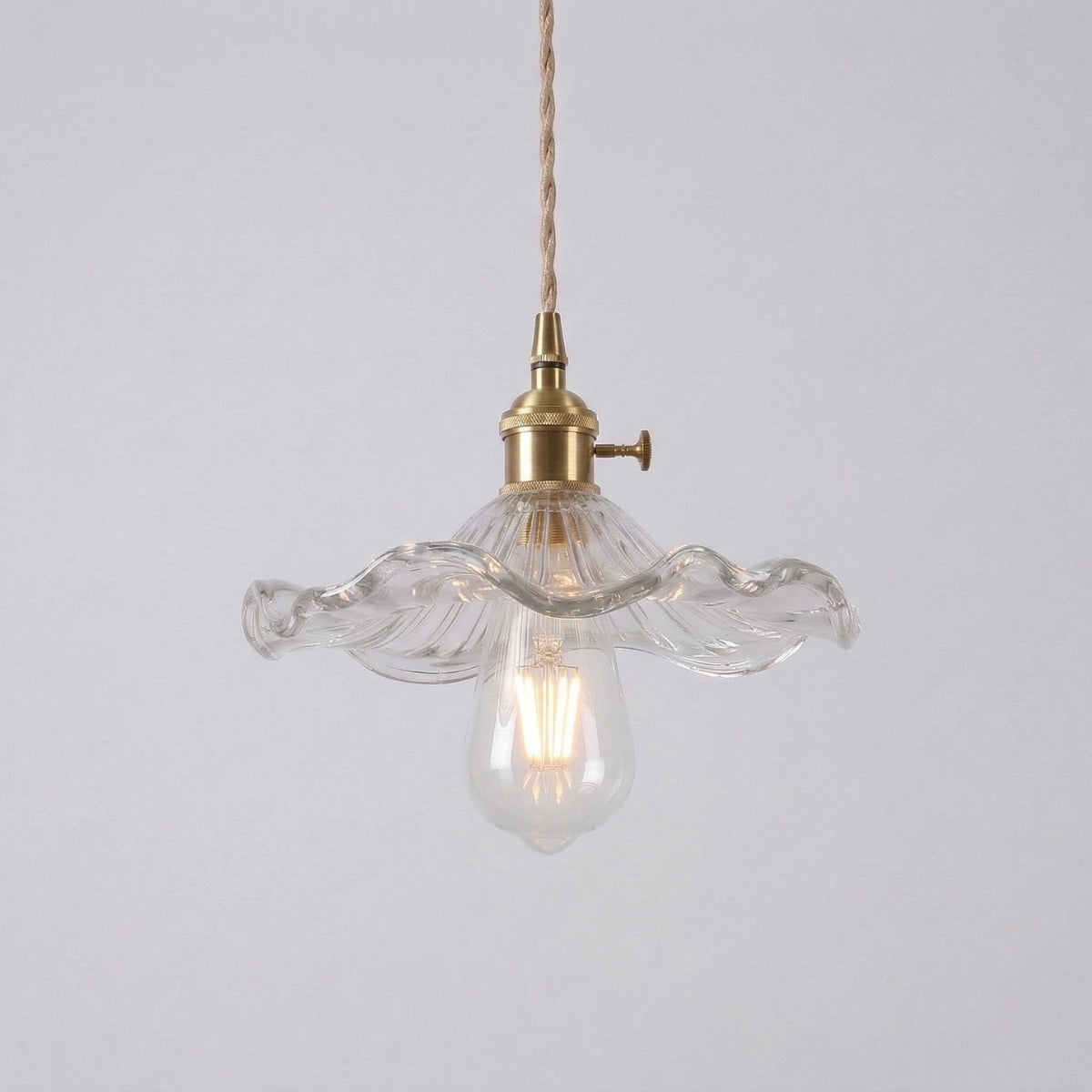 Vintage Flower Glass Pendant Light