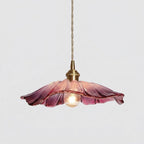 Vintage Scalloped Glass Pendant Light