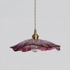 Vintage Scalloped Glass Pendant Light