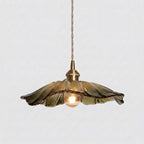 Vintage Scalloped Glass Pendant Light