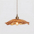 Vintage Scalloped Glass Pendant Light