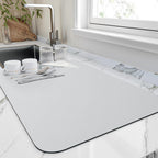 absorbent dish drying mat in white