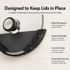 adhesive pot lid holders for cabinet doors in black
