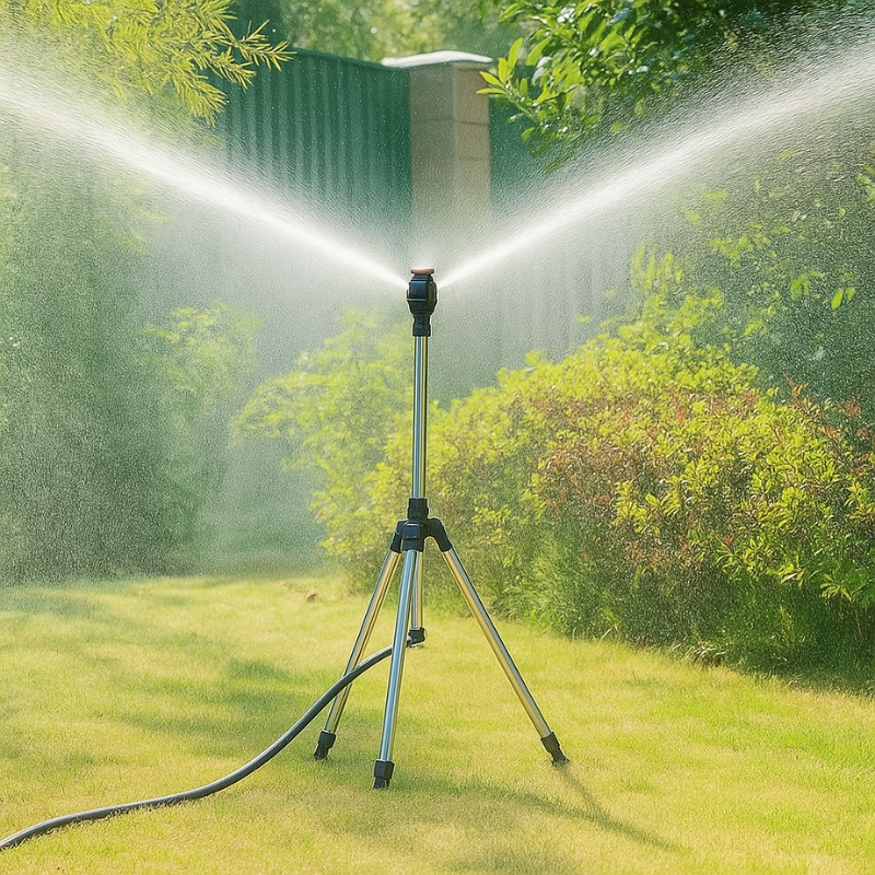 adjustable tripod garden sprinkler