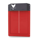 automatic chicken coop door with light sensor in red