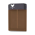 automatic chicken coop door with light sensor in brown