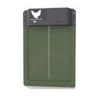 automatic chicken coop door with light sensor in green