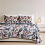 boho floral reversible throw blanket