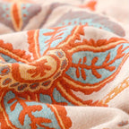 boho floral throw blanket with fringe