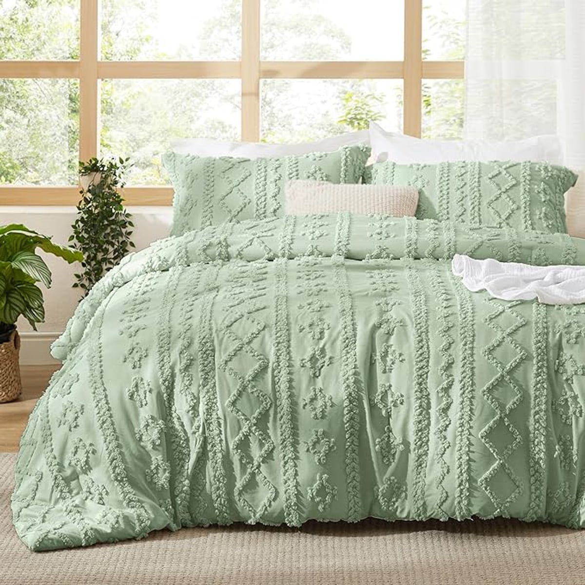 boho tufted duvet cover set