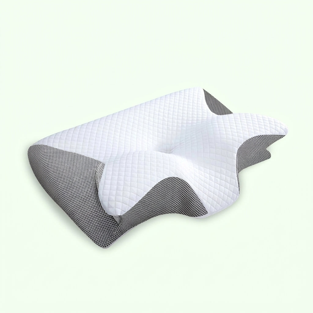 butterfly neck pillow pillowcase in grey