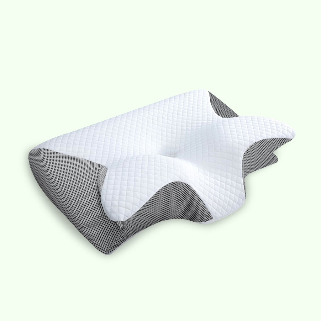 butterfly-shape neck support pillow in grey