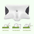 butterfly-shape neck support pillow in black