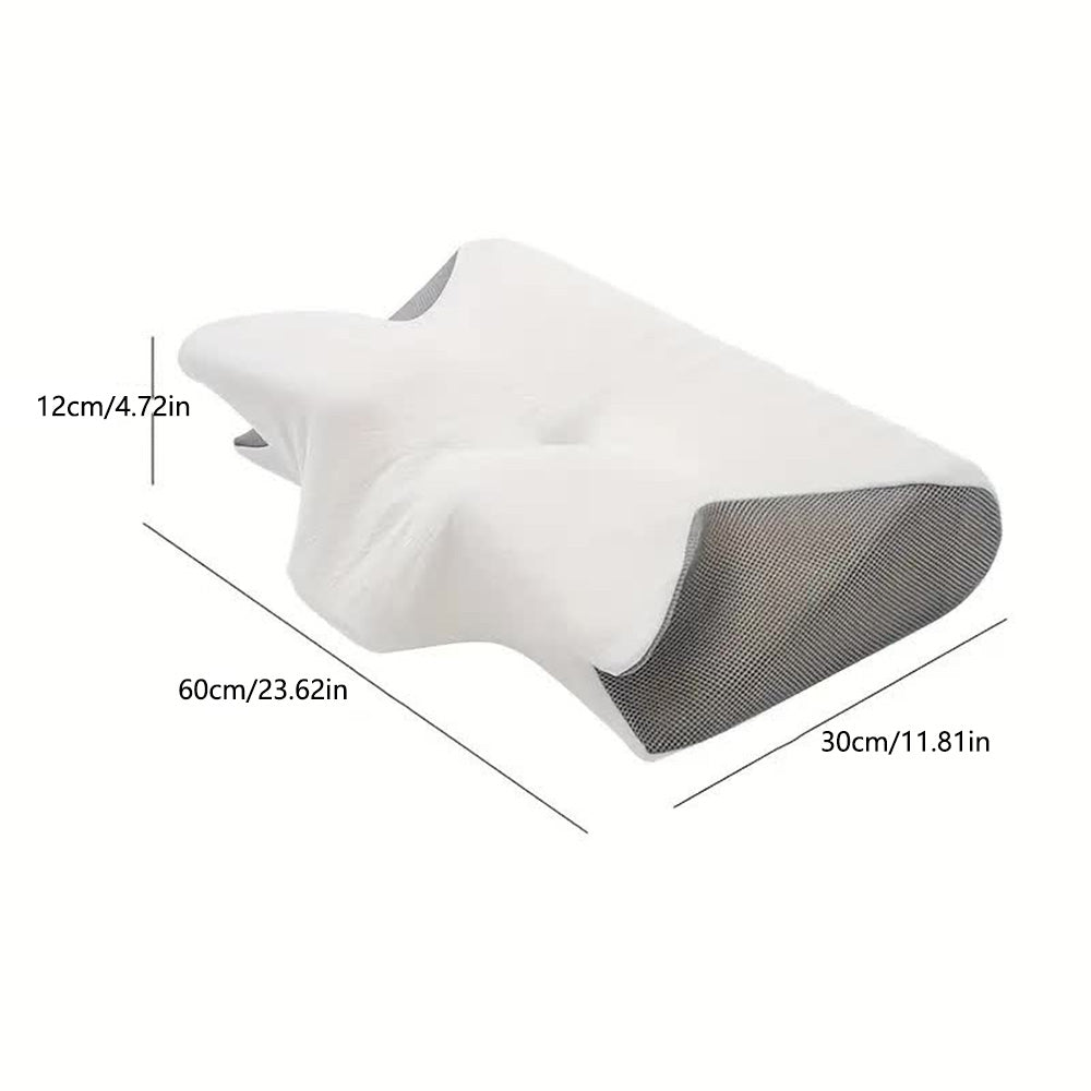 butterfly-shape neck support pillow in grey
