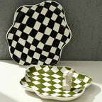 checkerboard decorative tray