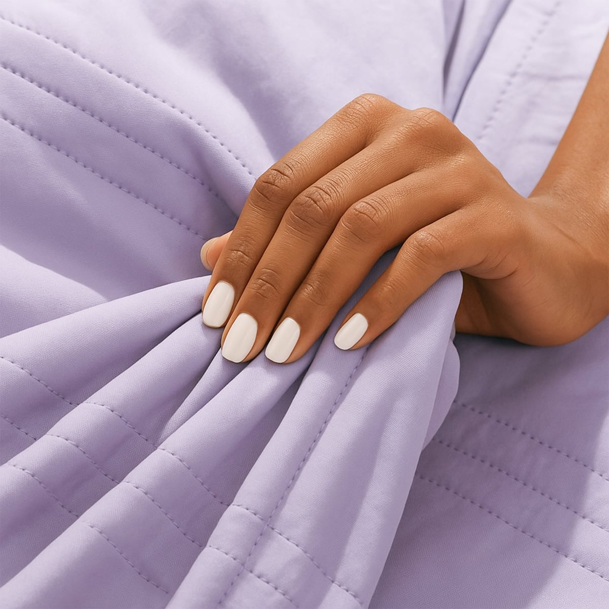cool-touch quilted blanket in orchid petal