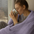 cool-touch quilted blanket in orchid petal