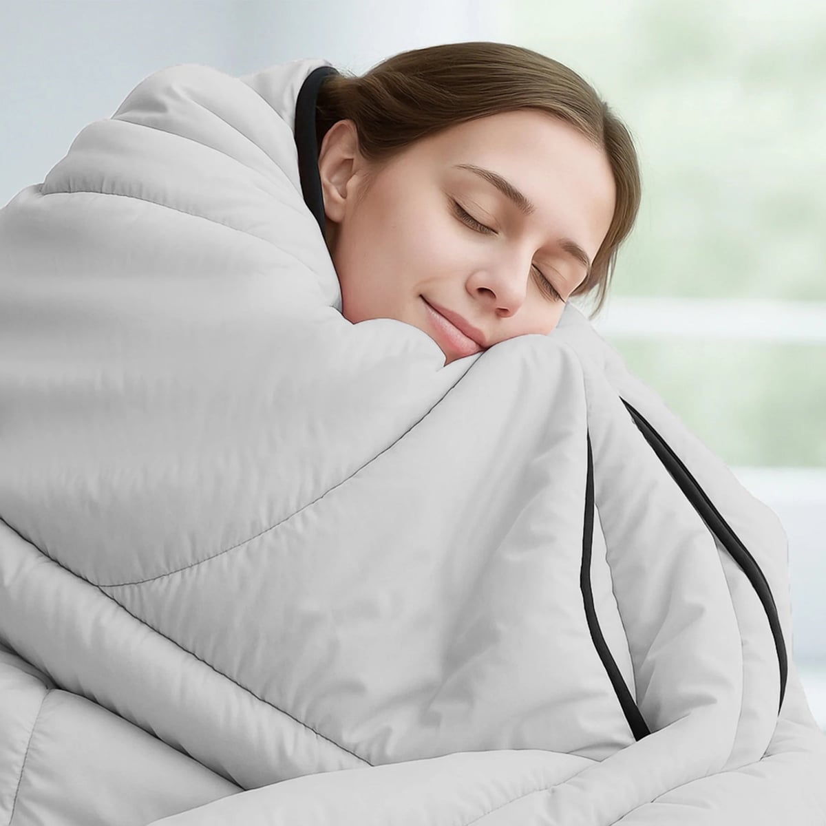 cool-touch quilted blanket