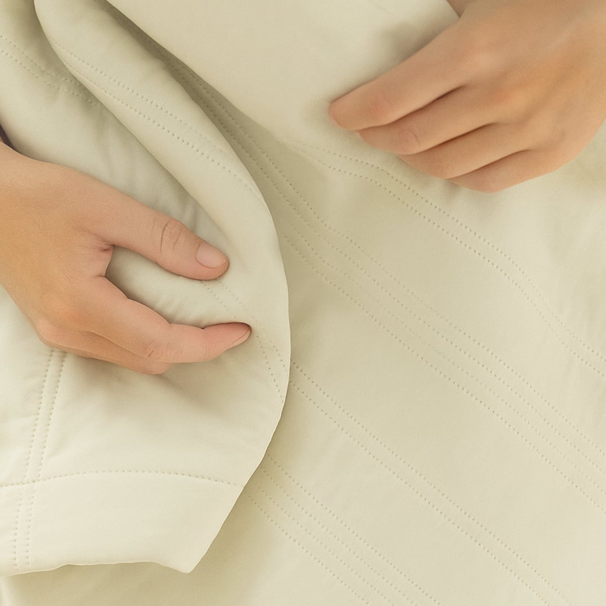 cool-touch quilted blanket
