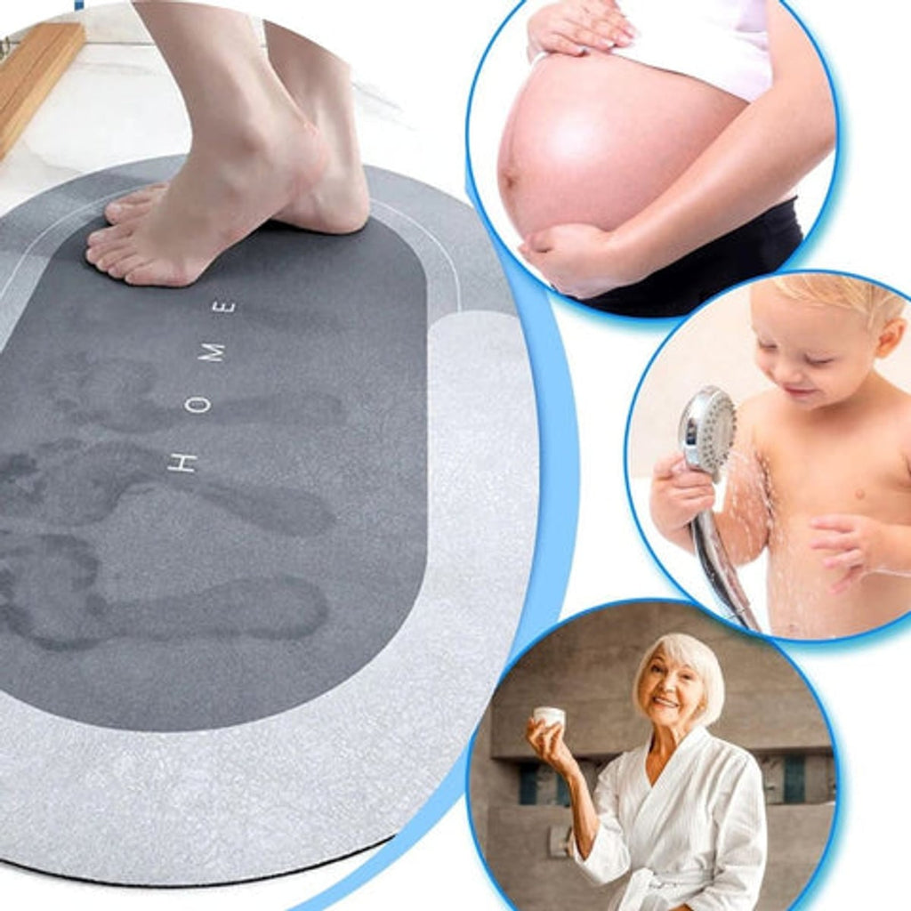 extra large anti slip bath mat in grey