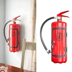 fire extinguisher minibar with shot glass holders in red